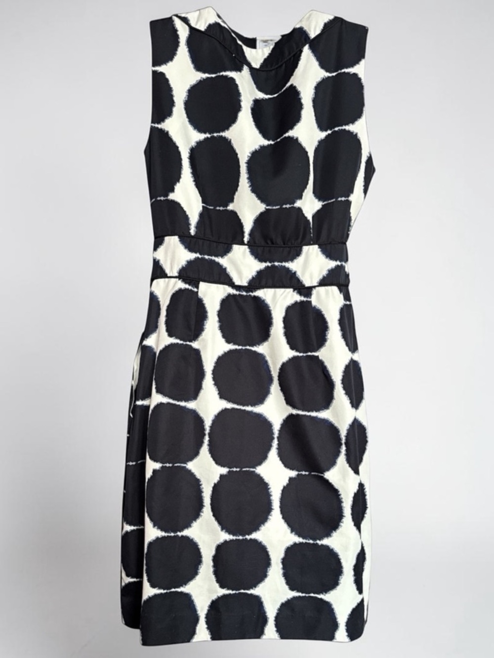 Sleeveless Banana Repblic/Marimekko Black/White Kivet Polka Dot Dress- Size 0 - Picture 7 of 11